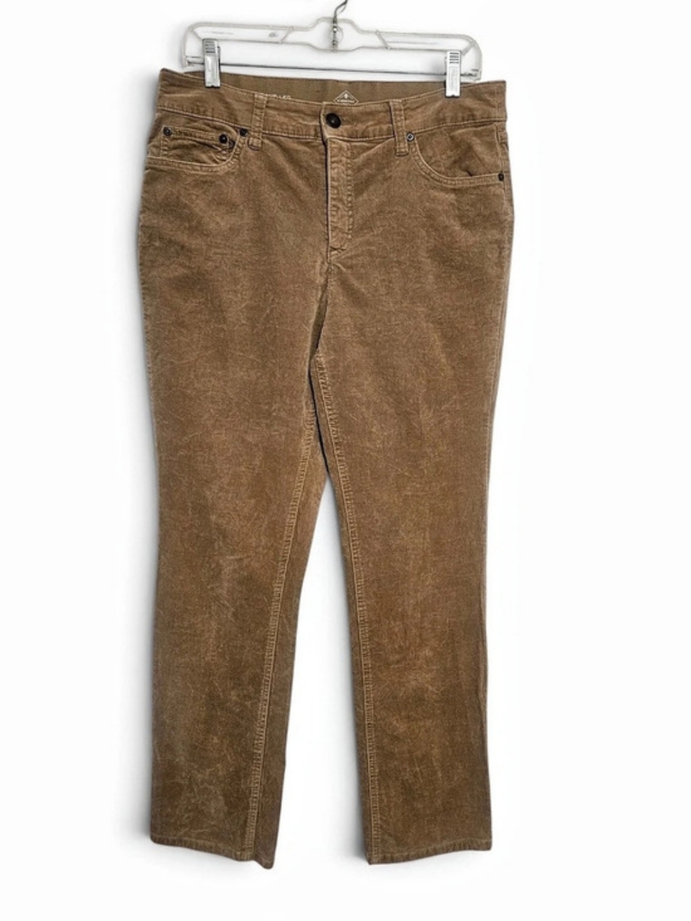 St. John's Bay Women's Corduroy Pants Size 12 Brown Straight Leg Cottagecore